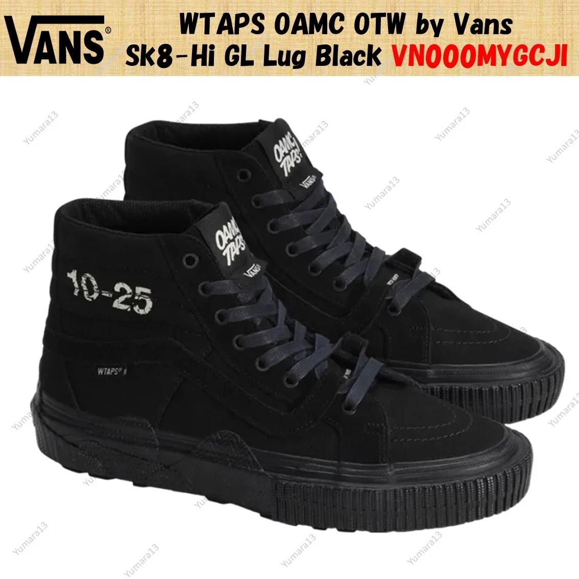 OAMC x WTAPS x Vans Sk8 GL Lug High Black for sale | eBay