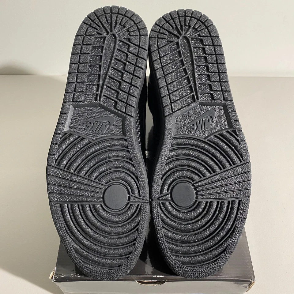 Talla 12.5 - Nike Air Jordan 1 Retro Alto Negro Antracita 332550-002 ¡Envío Rápido! Foto 2 de 4