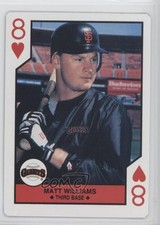 1990 US Playing Cards Major League All-Stars Silver Edge Matt Williams #8H 0q3