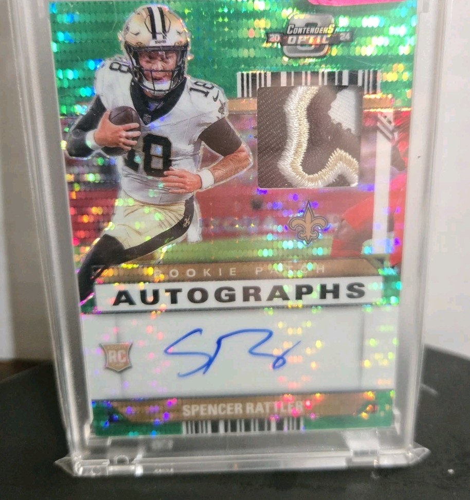 2024 Panini Contenders Optic - Spencer Rattler RPA Green Pulsar /15