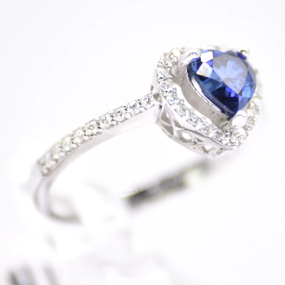 0.86cts Natural Diamond Palladium 2.5gr - Sapphire Heart Brilliant Cut - Bild 4 von 4