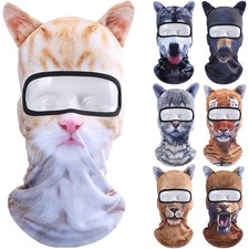 3D Cat Dog Ski Balaclava Sheisty Face Mask with Ears Halloween Cute Animal Mask