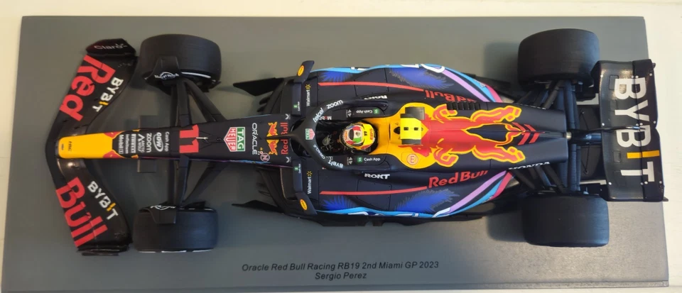 Spark 1/18 Sergio Checo Perez #11 Red Bull RB19 2nd Miami 2023 GP (18S896) - Image 2 of 4