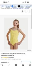 Justice Girls Terry Pacman One-Piece, Size M 10 . NWT.