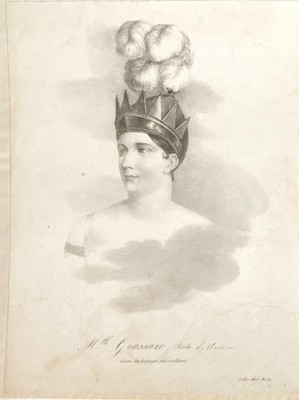 SCHAUSPIELER GRAVUR '' Fräulein GRASSARI ROLLE VON ALMAZI IN DER WUNDERBAREN LAMPE ''