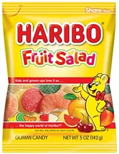 Haribo Gummi Candy Fruit Salad, 5 Ounce