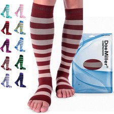 Doc Miller Open Toe Compression Socks 15-20 mmHg Women & Men 1 Pair