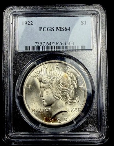 1922 Peace Silver Dollar MS64 PCGS