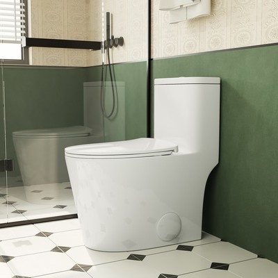Elongated Comfort Height Floor Mounted One-Piece Toilet,CUPC Certified