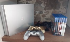 Sony PlayStation 4 Slim 500GB CUH-2016A Glacier White Bundle – 2 Controllers + 6