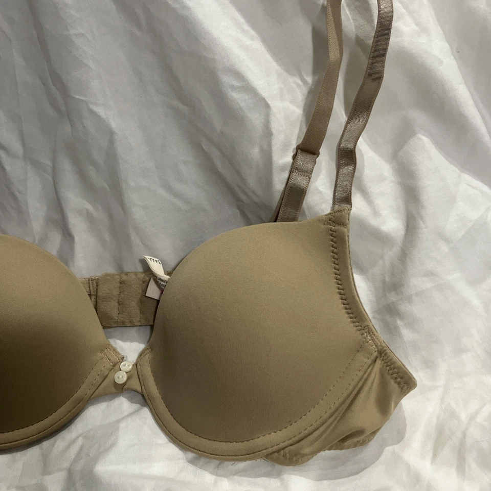 Aerie 32A Paige Bra Solid TanUnderwire Padded Push Up Women Adjustable Straps - Image 3 of 4