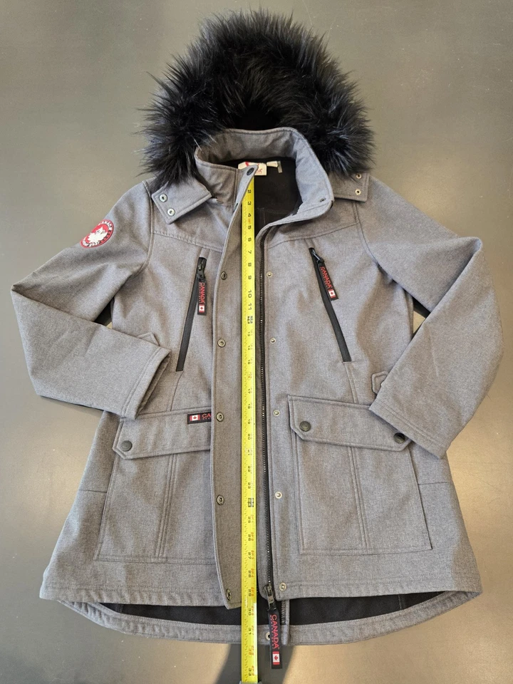 Chaqueta para mujer talla XL Canadá equipo meteorológico peso pesado extraíble capucha ribete de piel Foto 4 de 4