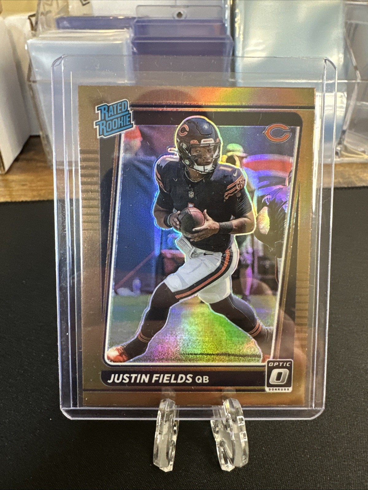 2021 Panini Donruss Optic - Rated Rookie Justin Fields #204 Bronze Prizm (RC)