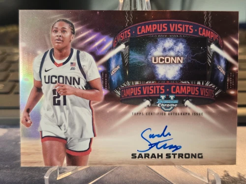 2024-25 Bowman University Campus Visits On Card Auto Sarah Strong UConn #CVA-SS