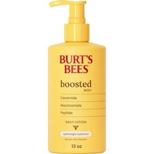Burt  s Bees Boosted Body Lotion with Ceramide, Niacinamide  Peptides, 13 oz