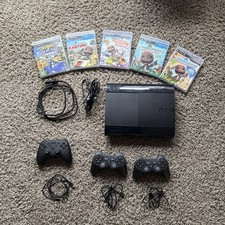 Sony PlayStation 3 250GB Super Slim PS3 VIdeo Game Console CECH-4201C + 5 Games