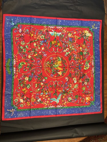 Hermès Pierres d'Orient et d'Occident Silk Scarf with box.