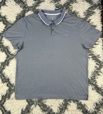 Calvin Klein Men  s Blue Wicking Casual Short Sleeve Polo Shirt Size XL