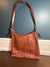 Vintage Cognac/Brown Leather Hobo/ Shoulder Bag Purse