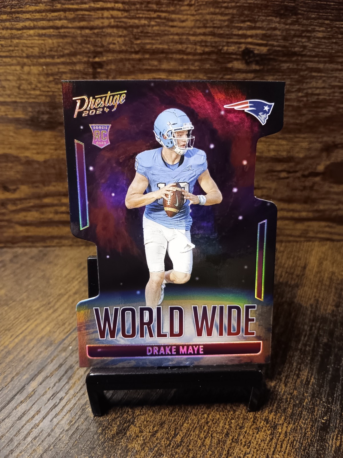 Drake Maye World Wide Die Cut (RC) 2024 Patriots Panini Prestige