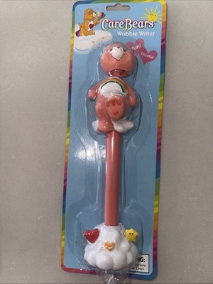 Care Bears Wobble Writer Pen Bobblehead Cheer Bear Clouds Novelty Vintage 2003 