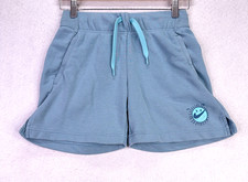 Nike Youth Shorts Sun Club French Terry Light Blue Drawstring Pockets Casual L