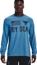 Under Armour Project Rock Vet Day By Air Men's Long Sleeve Blue Sz Medium NEW