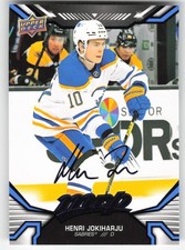 Henri Jokiharju, 2022-23 Upper Deck MVP, #155, Buffalo Sabres,