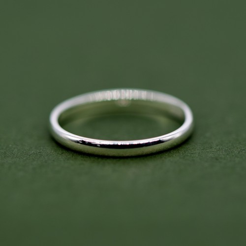 925 Sterling Silver 2mm Ring Band, Classic Silver Band