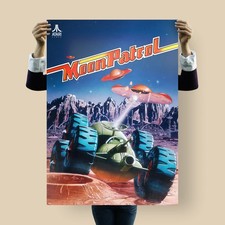 Poster Moon Patrol stampa di Warren Chang 1983 per Atari Games, formato A4 • B2 • B1