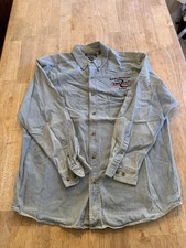 Real Good Denim By All Sport Mens Size Large Light Blue Cotton Denim Long Sleeve