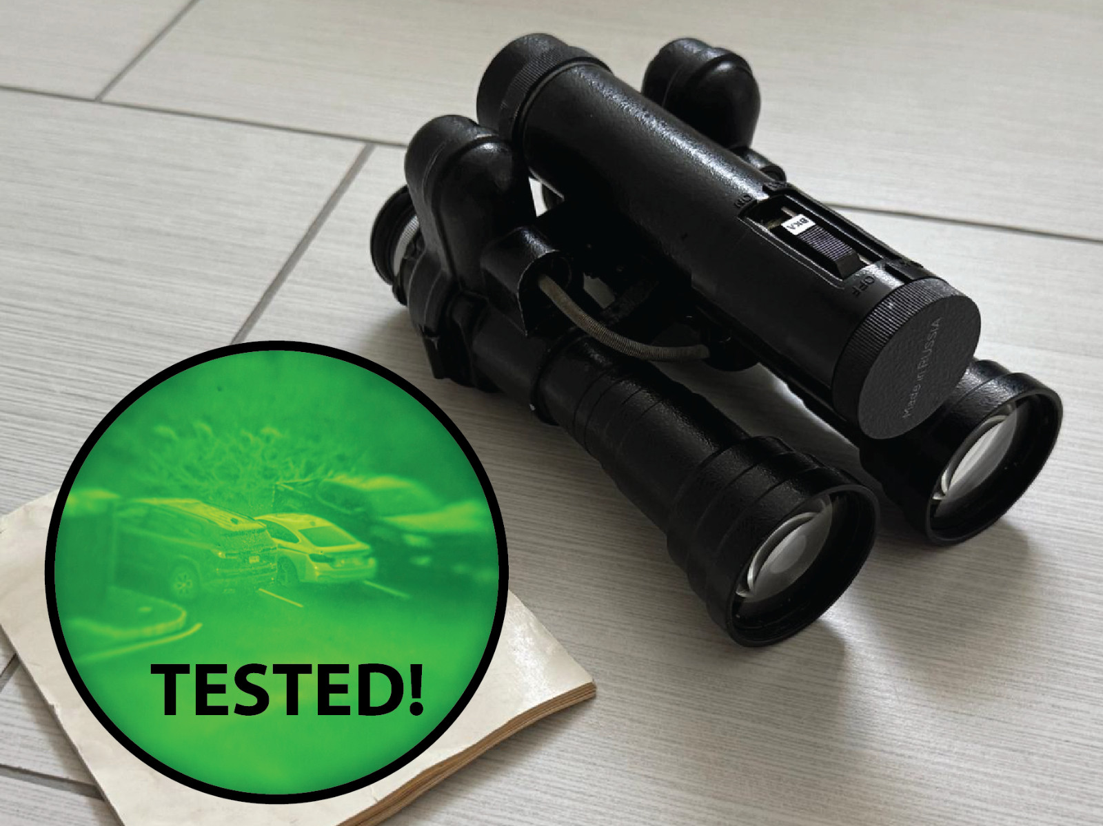 Russian Night Vision (TESTED WORKING) Model BN 2.5x42 Gen 1+ Soviet Binoculars