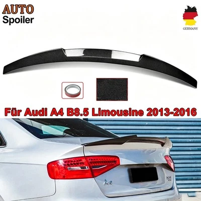 ABS Heckspoiler Heckflügel Spoiler für Audi A4 B8.5 13-16 Carbon Fiber M4 Optik - Bild 1 von 4