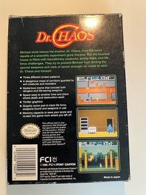 Dr Chaos Nintendo NES Video Game Cart and Box (Good Condition)