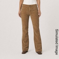 Earl Jean Womens Brown Corduroy Pants Bootcut Stretch USA Made Size 30