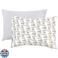 Hudson Baby Unisex Baby and Toddler Cotton Toddler Pillow Case, Royal Safari,