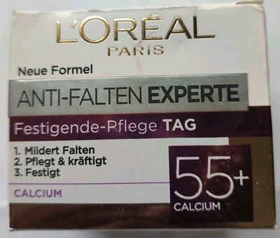 Loreal Anti Falten Expert 55+ Gesicht Feuchtigkeit Nacht Creme Calcium 50ml