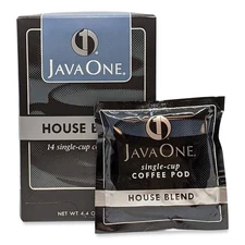 Java One 40300 Single Cup Coffee Pods - House Blend (14/BX) New