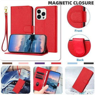For Samsung Galaxy A16 A15 A14 A13 A12 Lychee Pattern ID Wallet Phone Case Cover