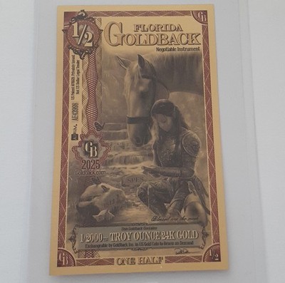 1/2 Florida Goldback (red border) new