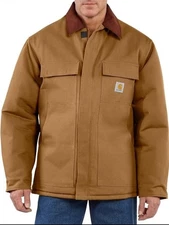 Carhartt mens C003 Brown Loose Fit Firm Duck Insulated Traditional Coat 3XL