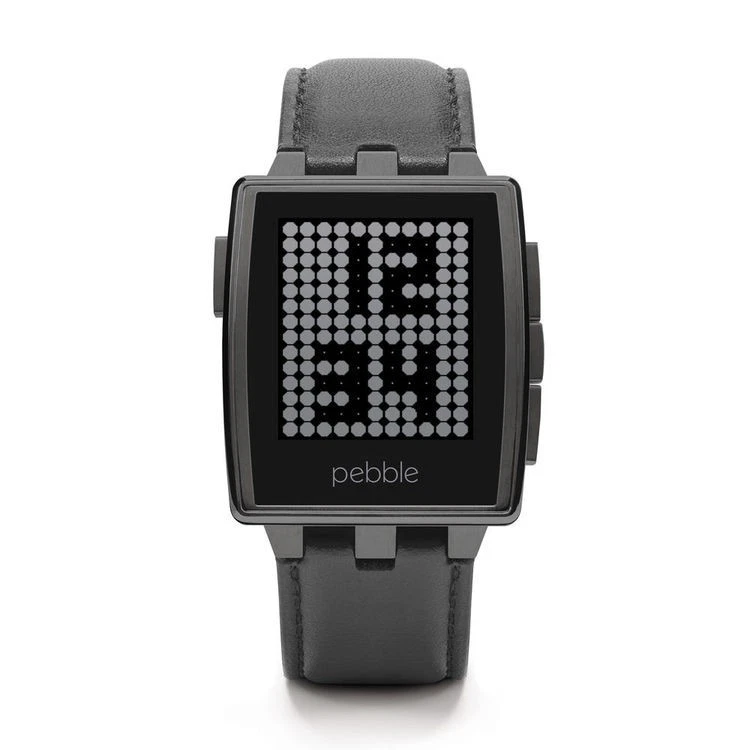 Pebble Steel Smartwatch - Matte Black - Image 3 of 4