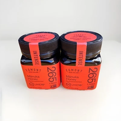 2x Egmont New Zealand Raw & Unpasteurized Manuka Honey MGO 265+ UMF 10+ 8.8 oz.