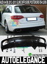 AUDI A4 B8 8K SLINE AVANT 2012-2015 DIFFUSORE SOTTO PARAURTI POSTERIORE LOOK RS4