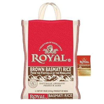 Royal Authentic Basmati Brown Rice 10 Pounds Gluten Free