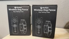 Denlupa Wireless Dog Fence, Rechargeable Training Collar 2 Pack Remote Control