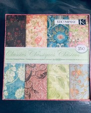 K  Company Scrapbook Paper 12x12 150 Sheets RARE Choose: Classics Contemporary