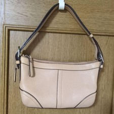 COACH Beige Leather Shoulder Bag