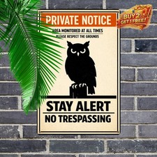 Beware Property Patrolled by Dachshund Security Aluminum Metal Tin Sign 8x12