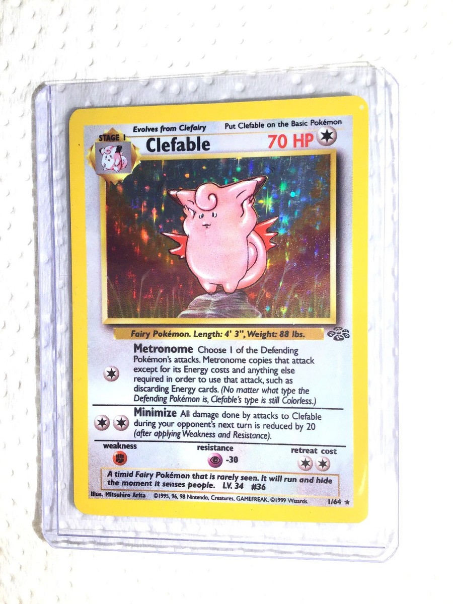 CLEFABLE - 1/64 - Jungle - Holo - Pokemon Card - EXC/NEAR